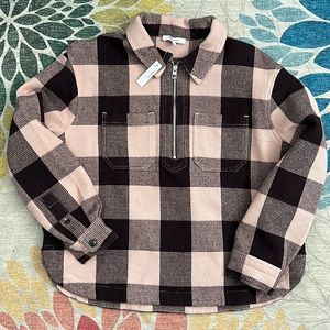 Waffle Half-zip Pullover.